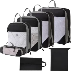 1 Set Compssion Packing Cubes Compssible Travel Packing Organizer for Carry on Suitcase