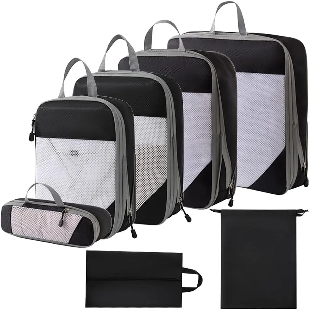 1 Set Compssion Packing Cubes Compssible Travel Packing Organizer for Carry on Suitcase