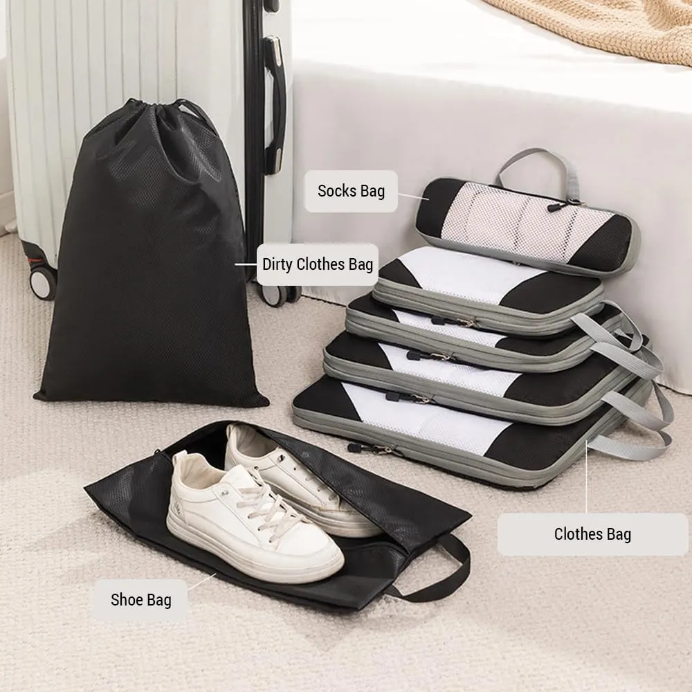 1 Set Compssion Packing Cubes Compssible Travel Packing Organizer for Carry on Suitcase