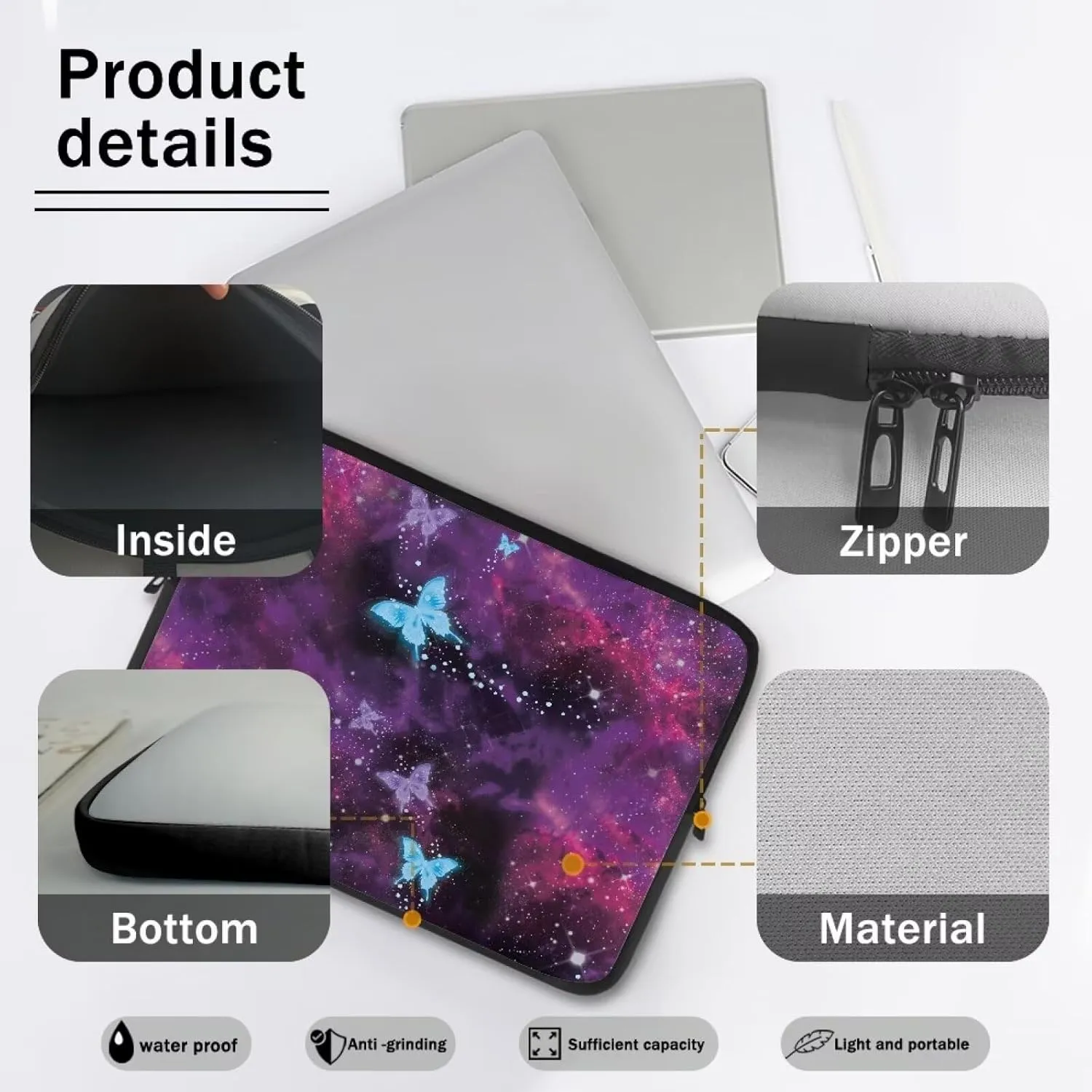 10-17 Inch Large Office Business Accessories Waterproof Laptop Bag Computer Tote Bag for Women Men