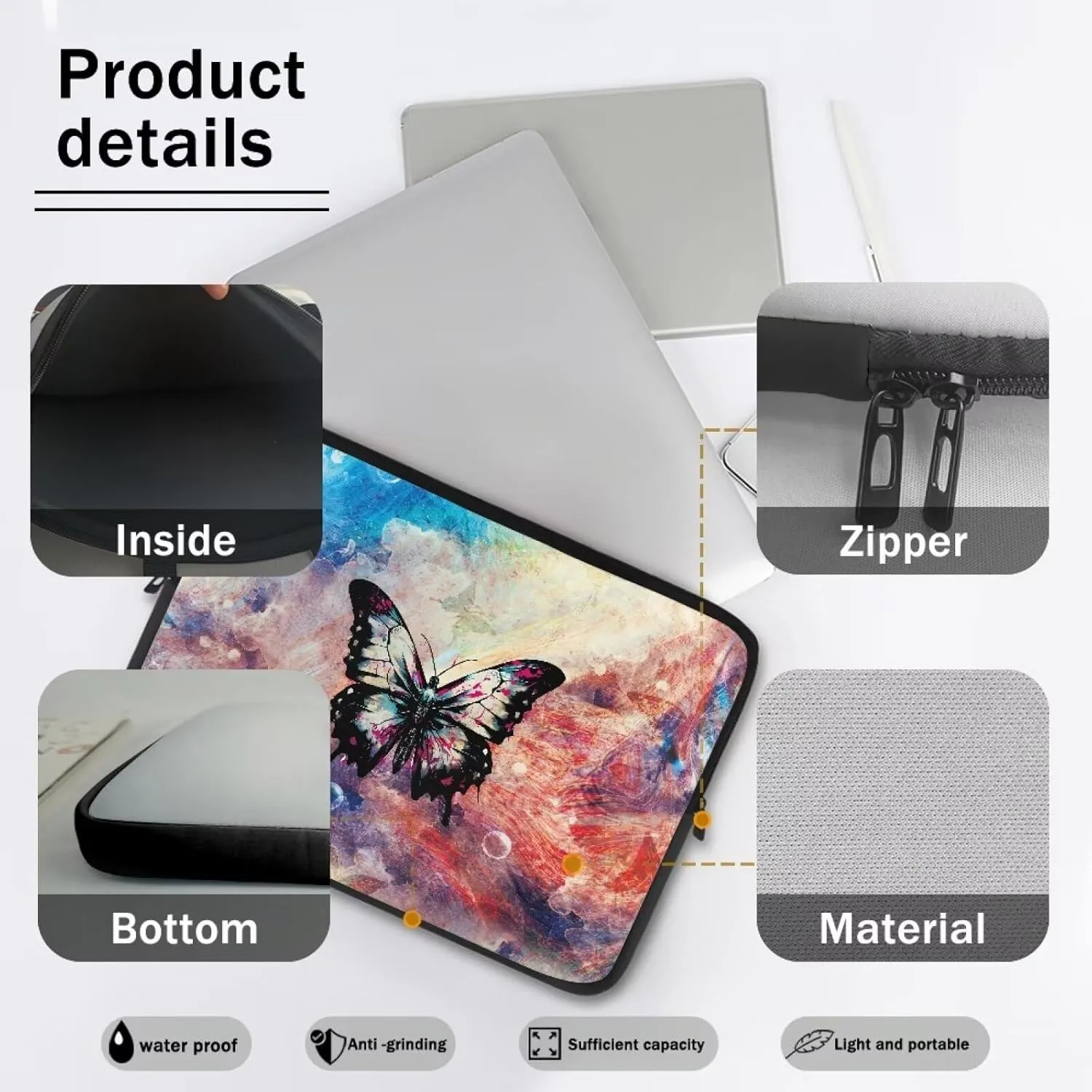 10-17 Inch Large Office Business Accessories Waterproof Laptop Bag Computer Tote Bag for Women Men