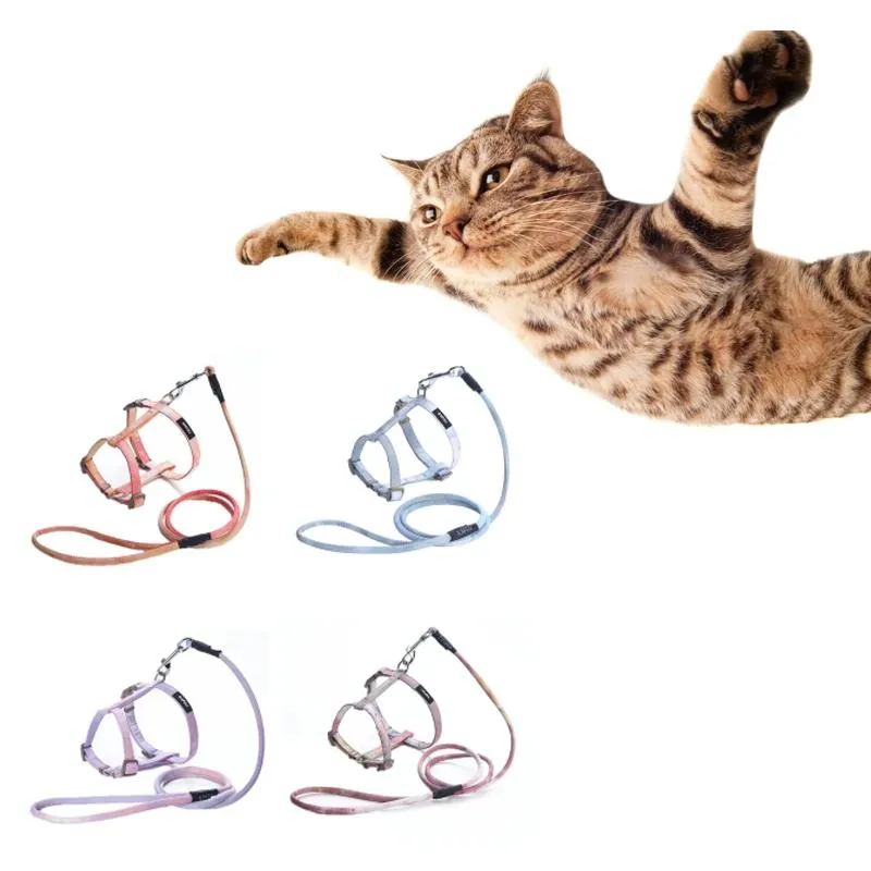 Adjustable I Shape Pet Harness & Leash Size M