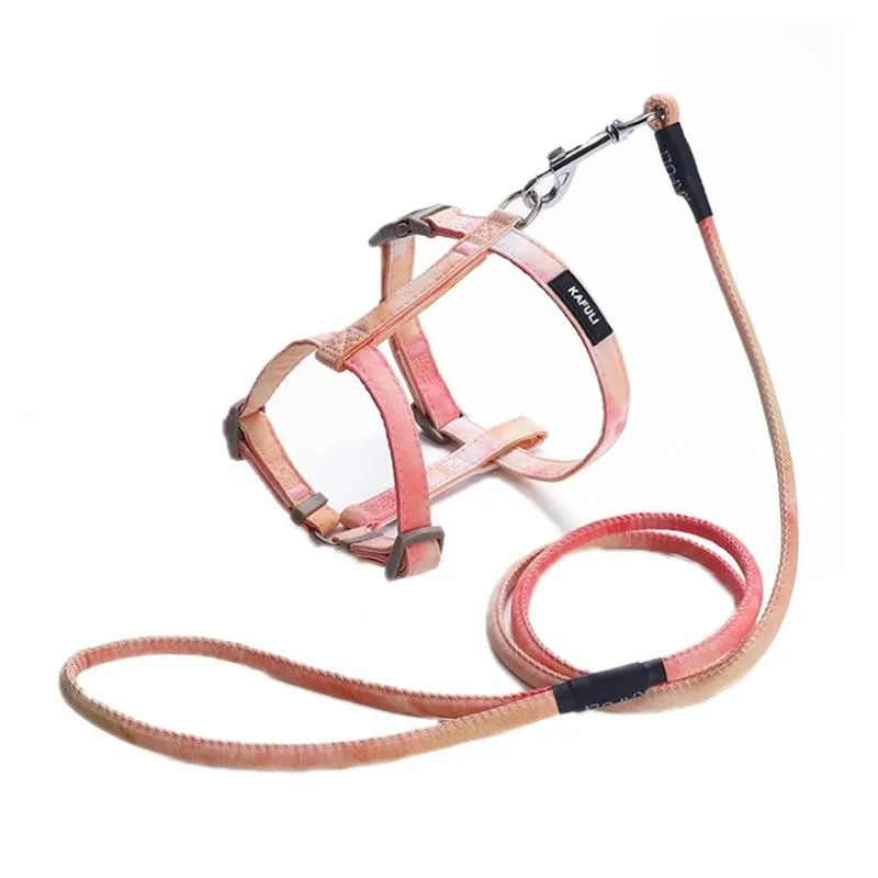 Adjustable I Shape Pet Harness & Leash Size M