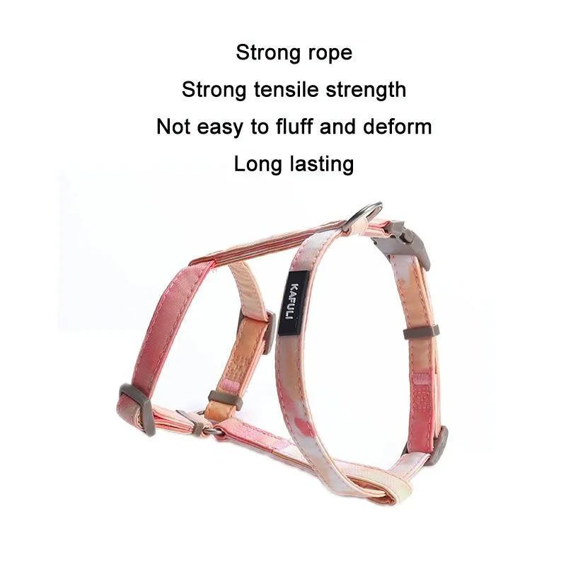 Adjustable I Shape Pet Harness & Leash Size M
