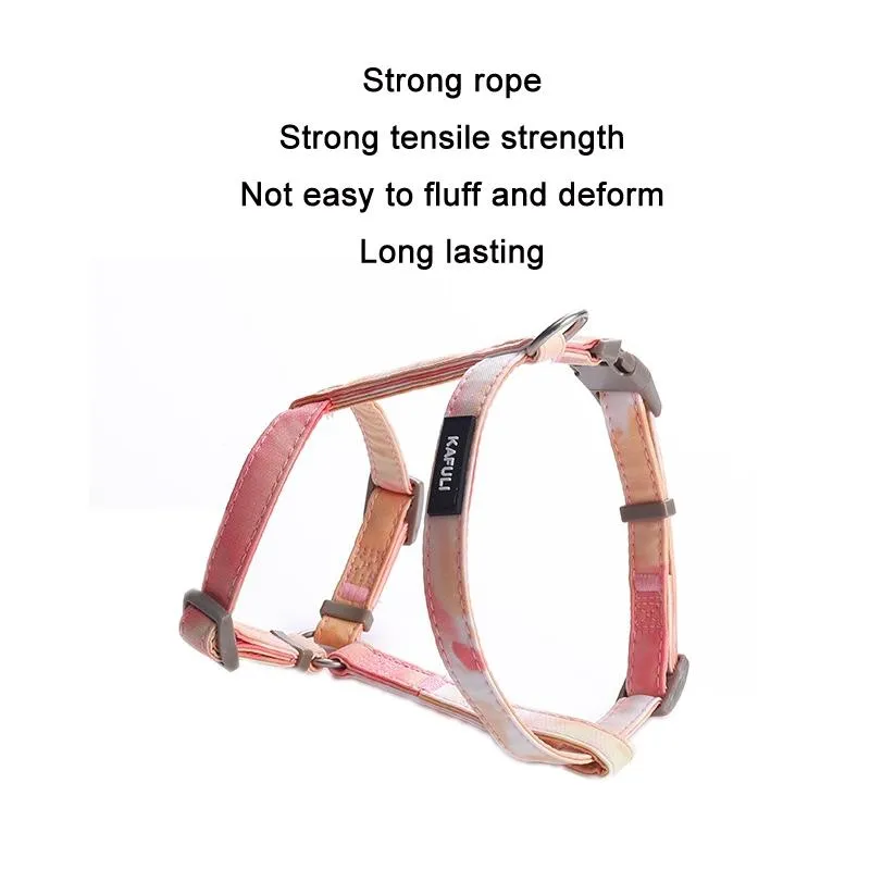 Adjustable I Shape Pet Harness & Leash Size S