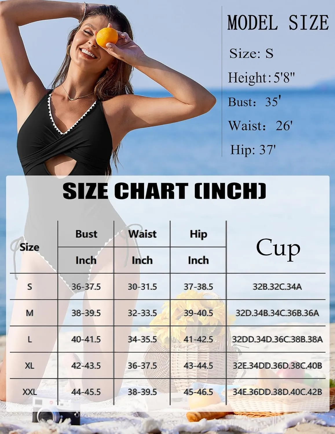 AI'MAGE Women One Piece Swimsuit 2025 Tummy Control Cutout Bathing Suit Wrap Tie Back Swimwear Shell Stitched