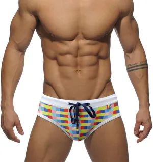 Alalaso Men's Bikini Swimwear Summer Fashion Surf Briefs Sexy Low Rise Swimming Briefs with Adjustable Drawstring