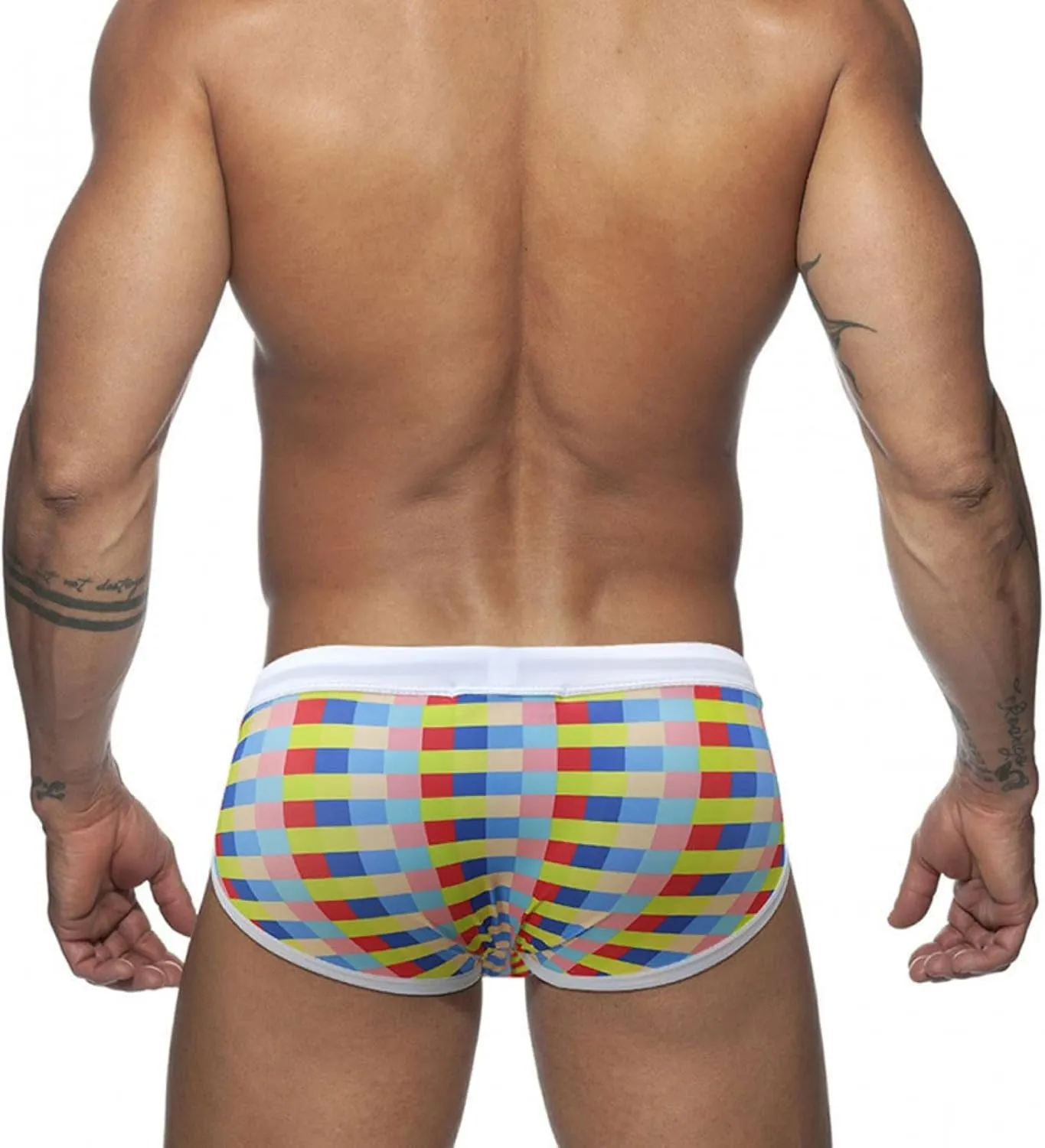Alalaso Men's Bikini Swimwear Summer Fashion Surf Briefs Sexy Low Rise Swimming Briefs with Adjustable Drawstring