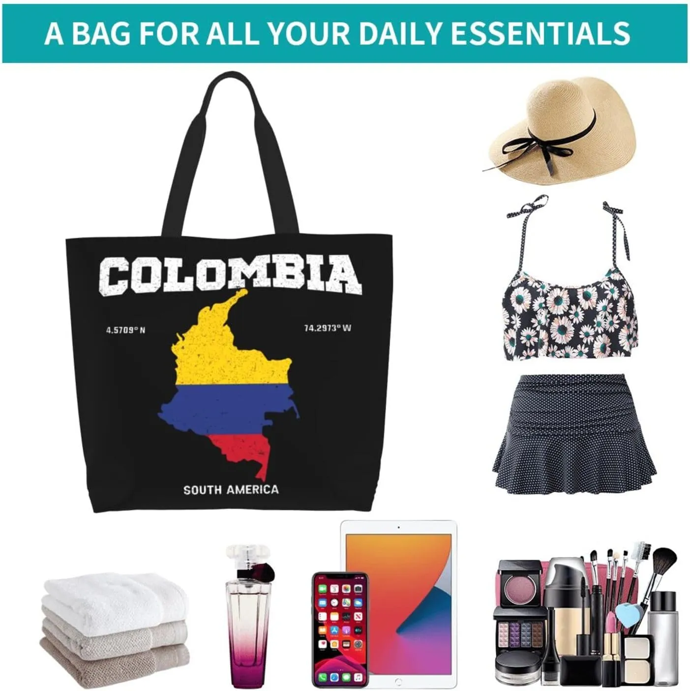 Argentina Flag Women's Tote Bag Large Capacity Single Shoulder Bags Handbag for Shopping Work