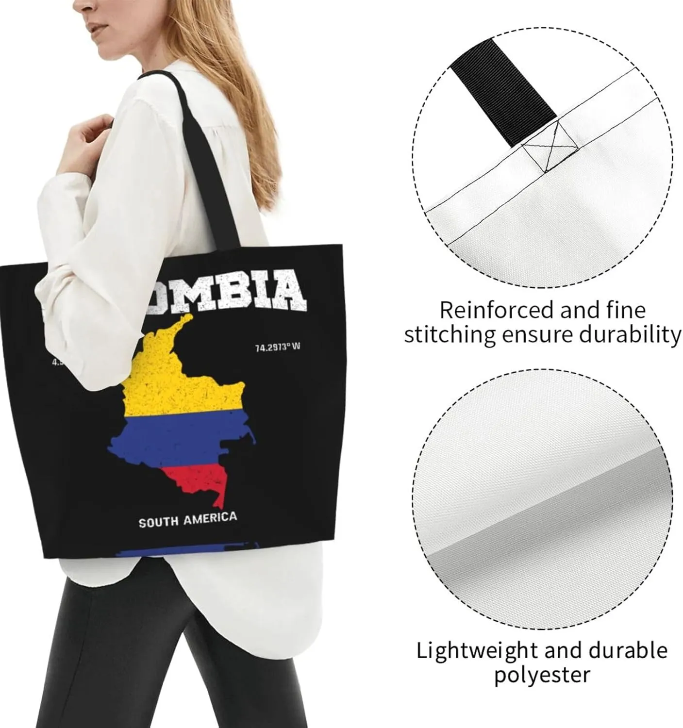 Argentina Flag Women's Tote Bag Large Capacity Single Shoulder Bags Handbag for Shopping Work