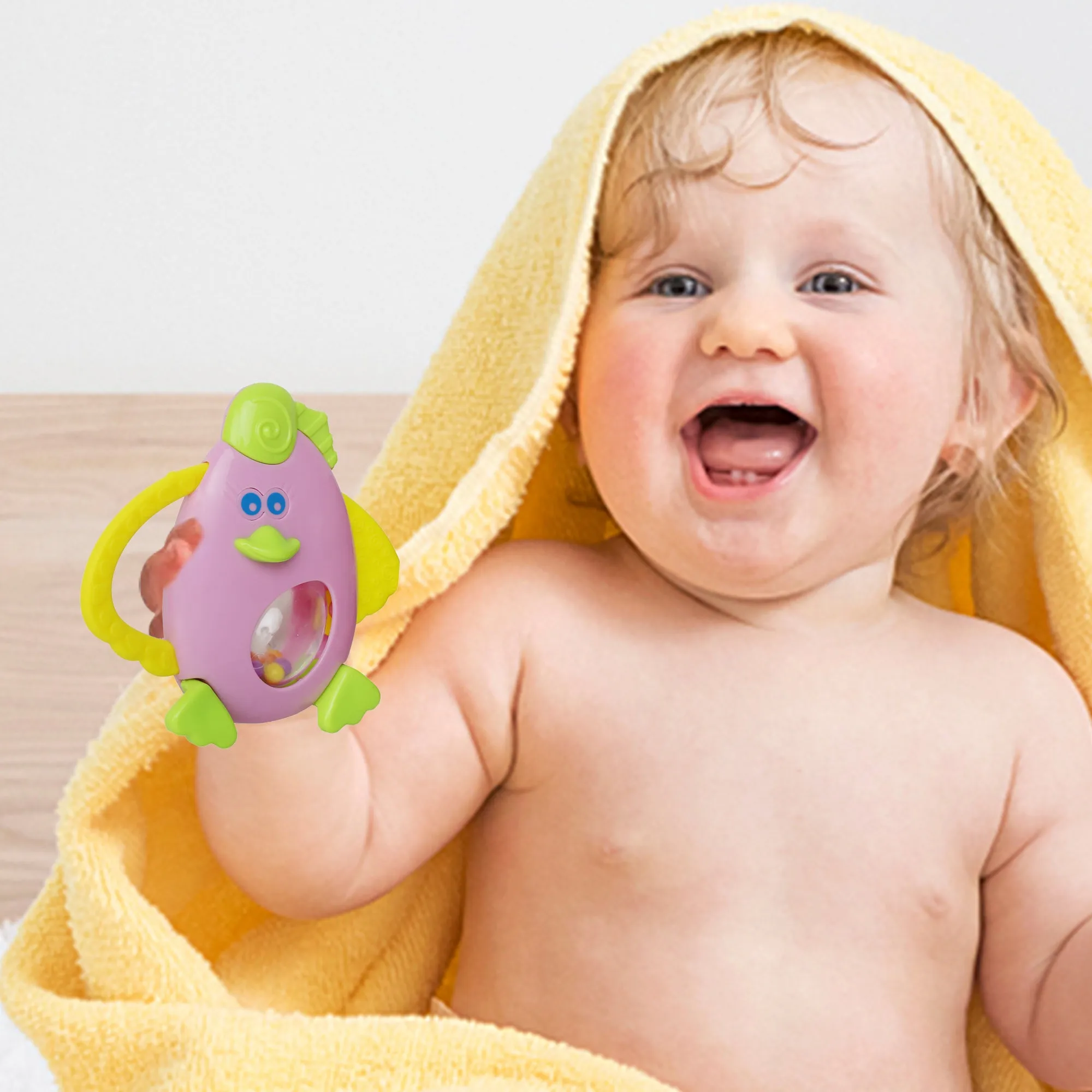 Baby Moo Animal Purple Rattle Toy