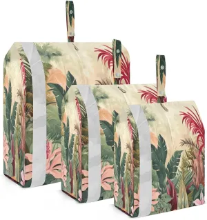 Banana Leaves Flowers Compression Packing Cubes Suitcase Organizer Bags Set for Travel Cubes for Travel Accessories