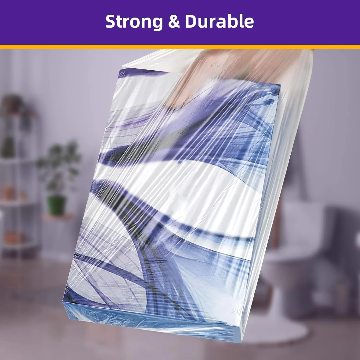 Bathroom Trash-Bags 5-Gallon Garbage Bag - Strong Unscented Clear White Plastic Unscented 160 Counts Disposable Can Liners for Restroom Kitchen Car Waste Basket Heihaily, 5 Roll