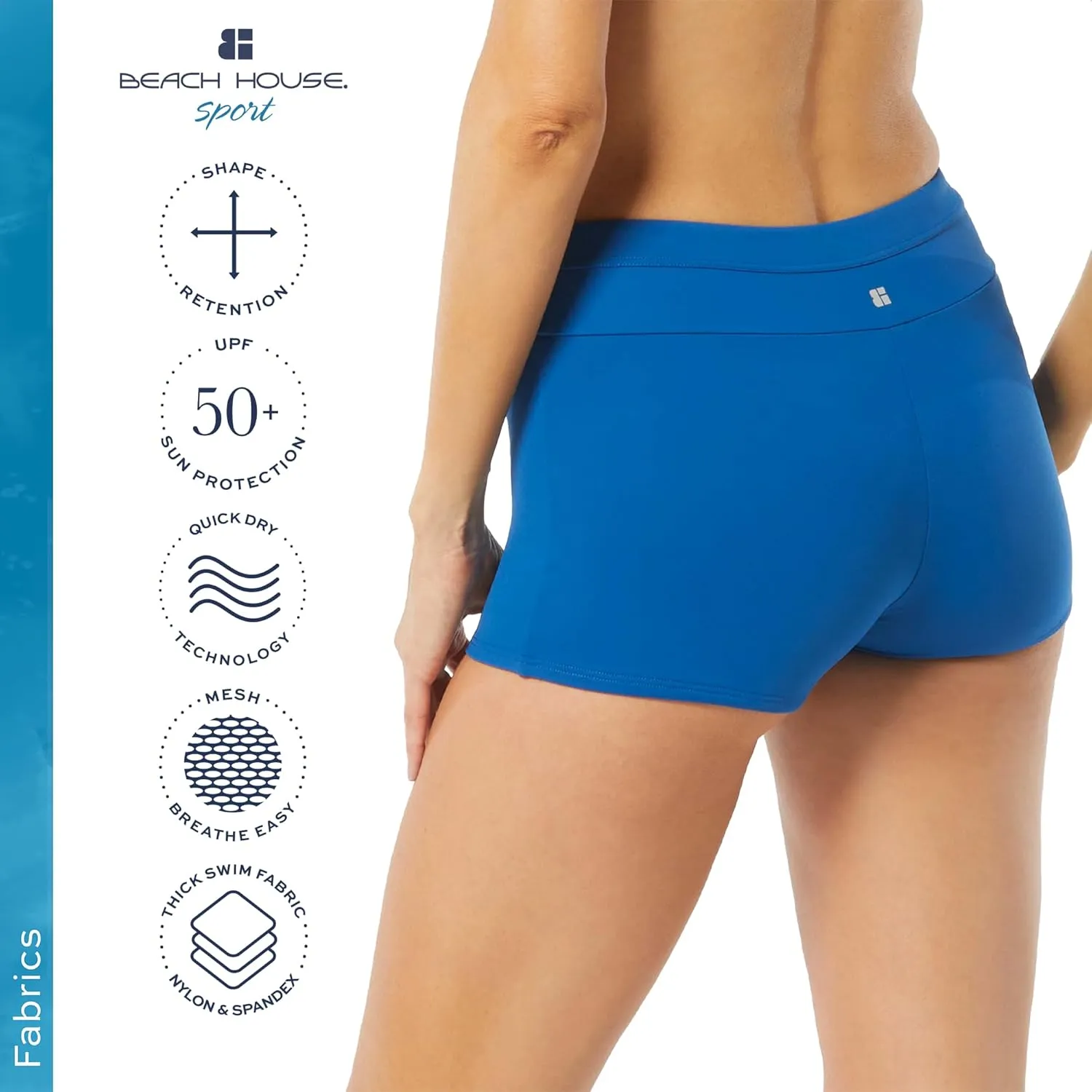 BEACH HOUSE SPORT Row Slim Fit Swim Shorty - High Waisted Swimsuit Bottom