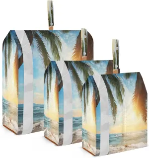 Beach Plam Sunny Compression Packing Cubes Luggage Organizer Bags for Travel Suitcase Organizer for Travel Accessories