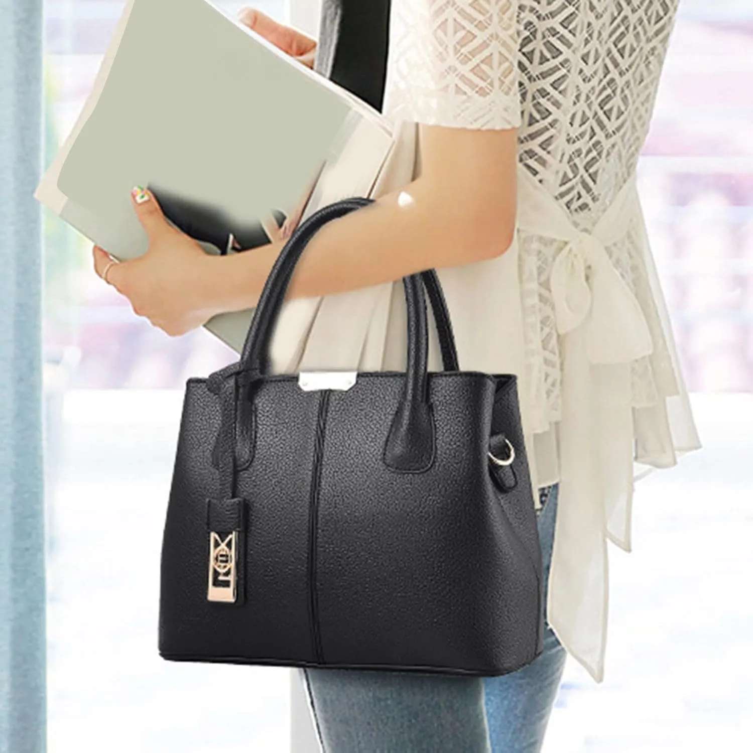 Beach Tote Bag Large Leather Handbags Crossbody Bag Adjustable Strap For Work Outdoor Shopping Mama Wife C