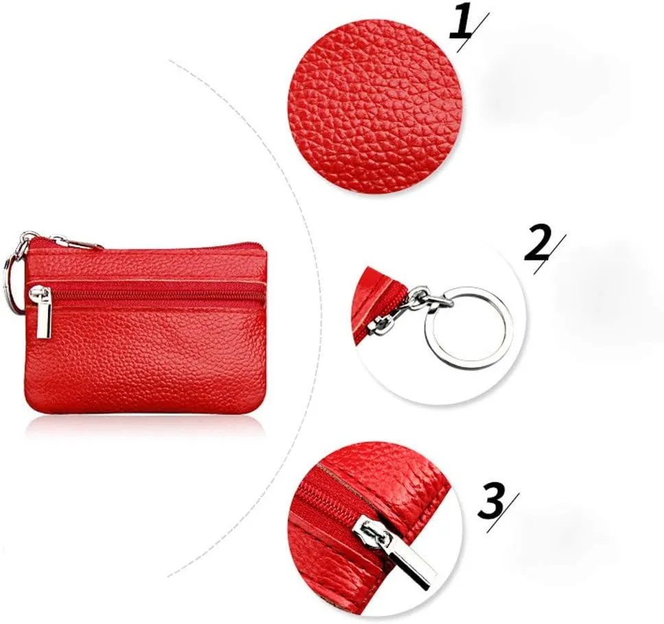 Beach Tote Bag Pouch Leather Women's Purse Zipper Wallet Small Key Mini Ring With Purse For Outdoor Beach Travel T