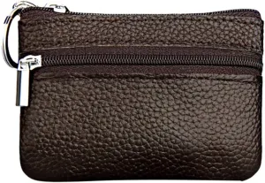 Beach Tote Bag Pouch Leather Women's Purse Zipper Wallet Small Key Mini Ring With Purse For Outdoor Beach Travel T