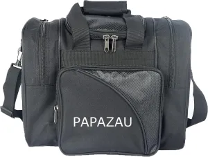 Bowling Bag for Single Ball - Single Ball Tote Bag with Padded Ball Holder - Fits a Single Pair of Bowling Shoes Up to Mens Size 14