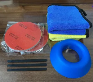 Bowling Ball Accessories Combos (Bowling Ball Towels, Abralon Pads, Ball Cup, Tape Insert Tool) (Package A)