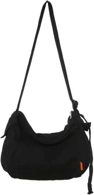 Canvas Hobo Bags Purses Vintage Shoulder Bags Y2K Grunge Hippie Crossbody Bags Satchel Bag Messenger Bag Shopping Travel