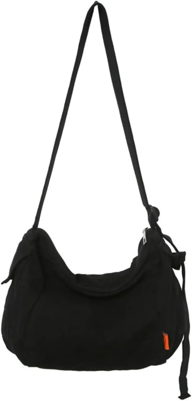 Canvas Hobo Bags Purses Vintage Shoulder Bags Y2K Grunge Hippie Crossbody Bags Satchel Bag Messenger Bag Shopping Travel