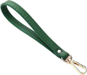 Chic Vegan Leather Short Wristlet Strap Gold Hook Clasp Chain Purse Accessories Handbag Clutch Wallet
