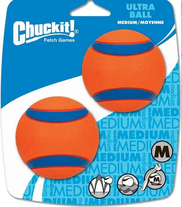 Chuckit! Ultra Ball Dog Toy (Medium 2-pack)