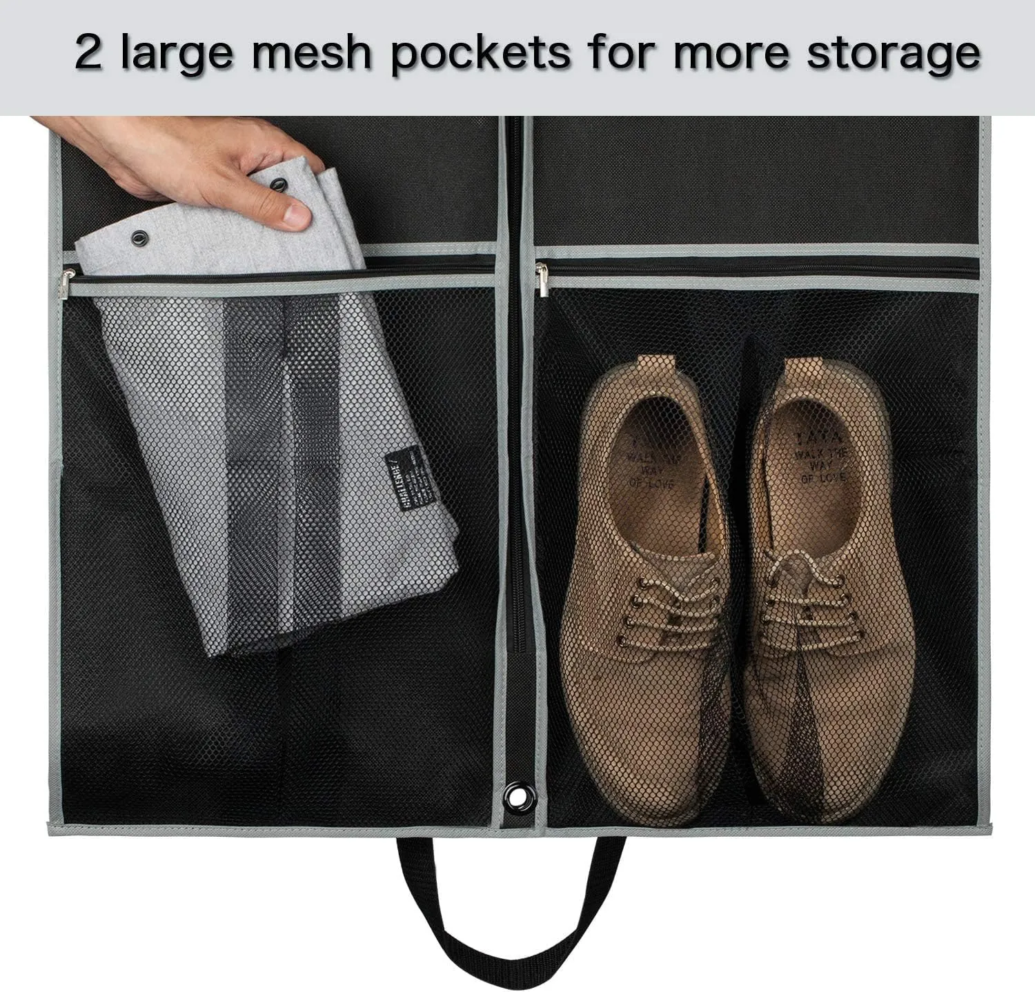 Clothes Cover 2pcs Garment Bags Travel 4'' Gusseted Suit Bags for Closet Storage with Handles Suit Bags