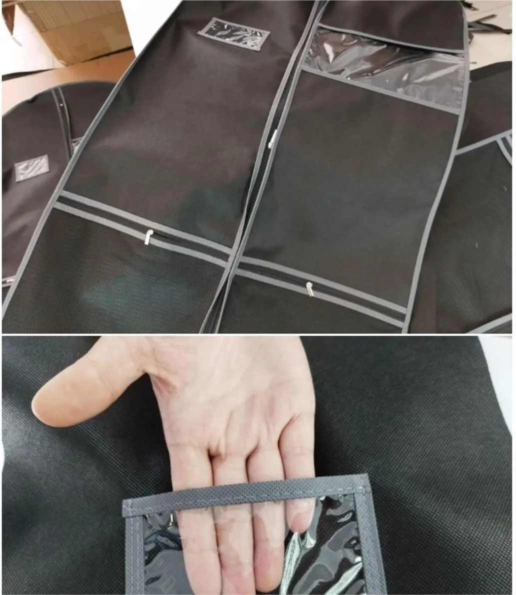 Clothes Cover 2pcs Garment Bags Travel 4'' Gusseted Suit Bags for Closet Storage with Handles Suit Bags