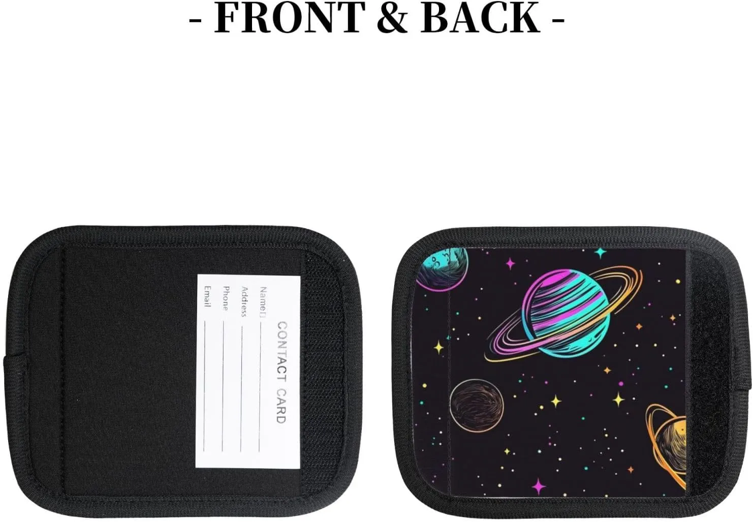 Colorful Neon Space Planet Luggage Handles Wrap Grips For Suitcases Luggage Travel Accessories For Airplane 2pcs
