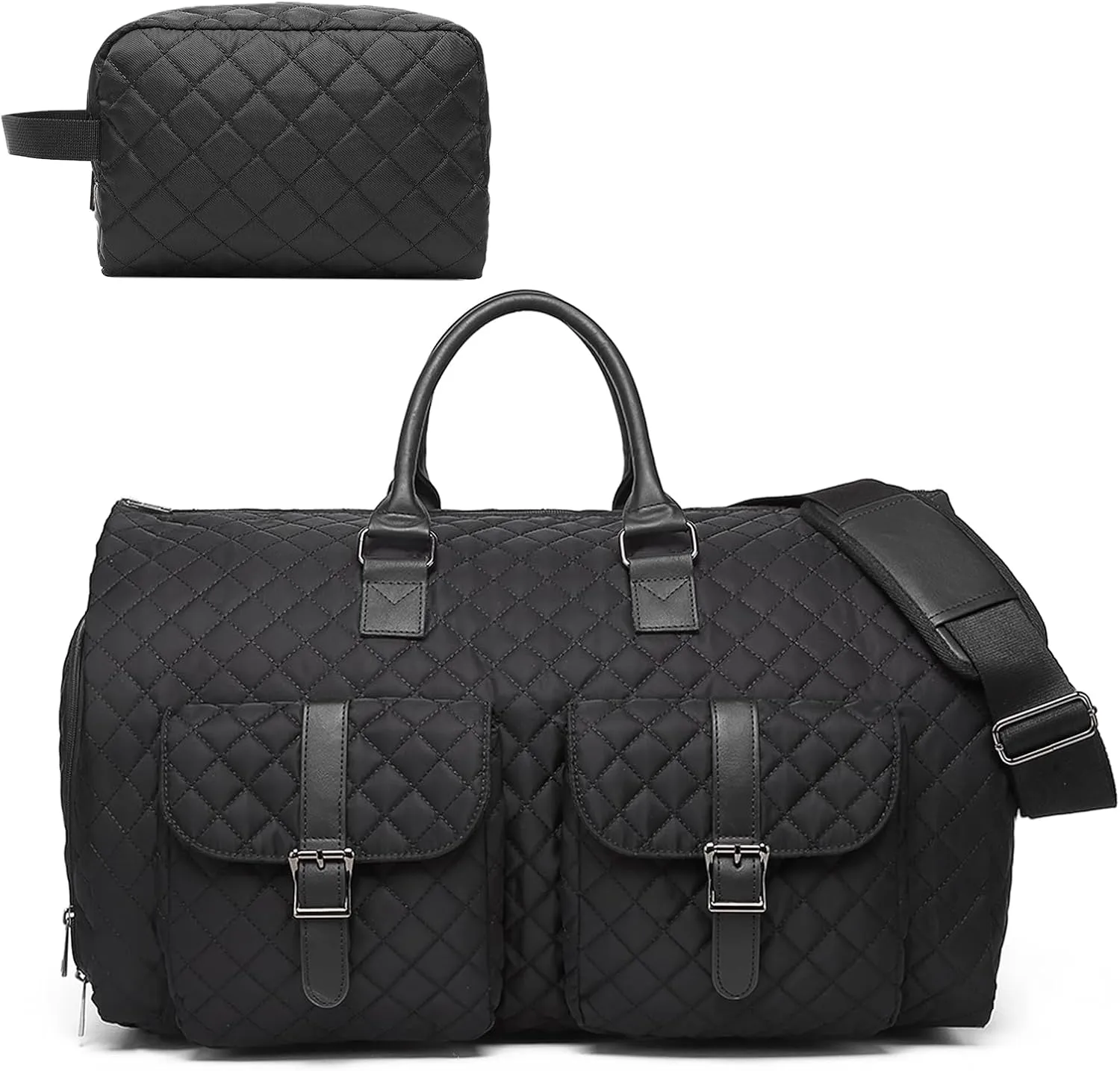 Convertible Garment Travel Bag,Overnight Bag Women Duffle Bag with Shoe Pouch 2 in 1 Hanging Cloting Suit Luggage