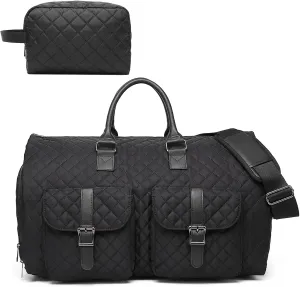 Convertible Garment Travel Bag,Overnight Bag Women Duffle Bag with Shoe Pouch 2 in 1 Hanging Cloting Suit Luggage