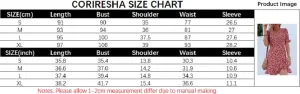 CORIRESHA Women's Summer Wrap V Neck Short Sleeve Floral Ruffle Mini Dress with Belt
