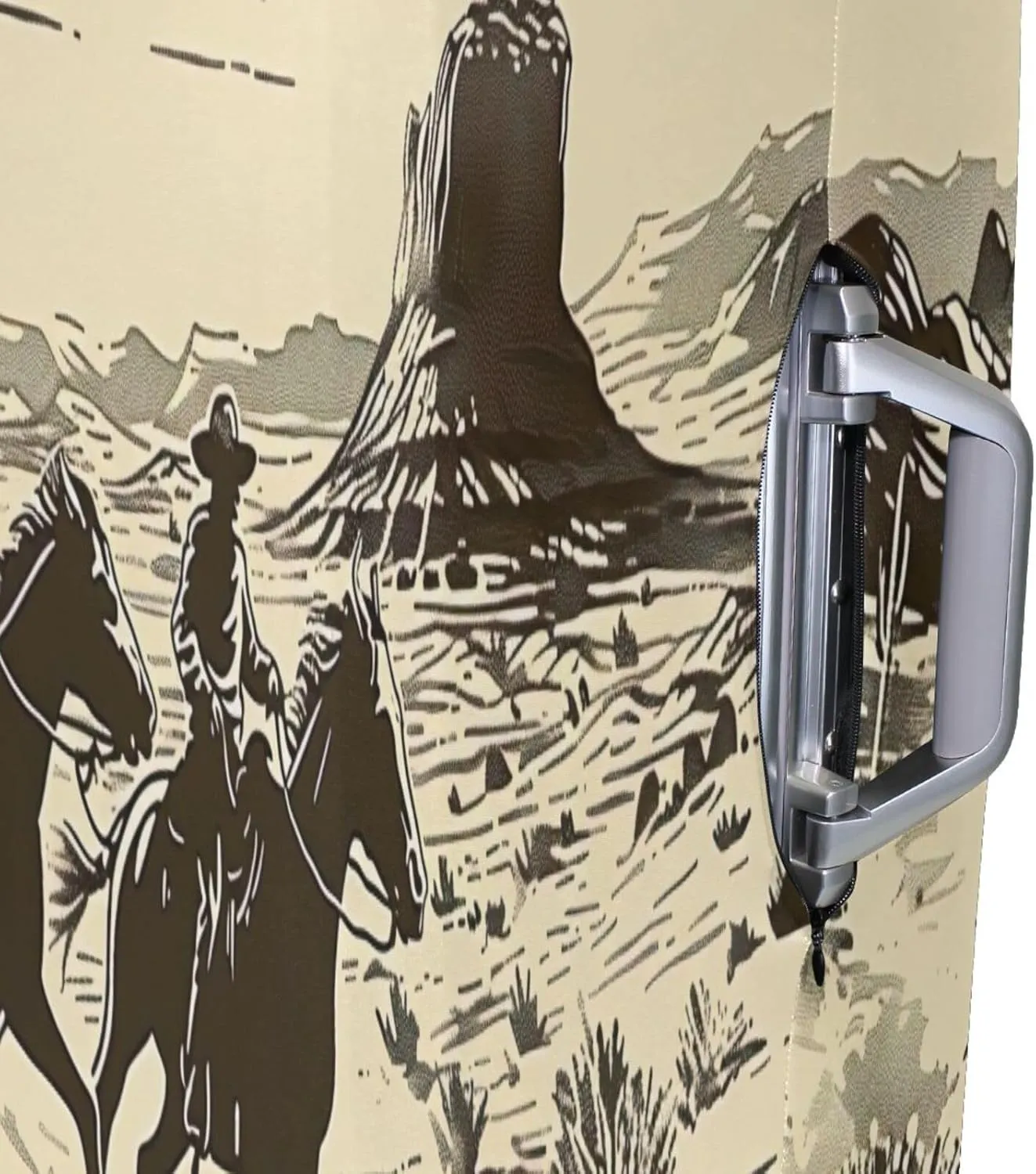 Cowboys Riding Horses Desert Suit Case Cover 28 Inch Luggage Covers Tsa Approved Stretch Luggage Accessories