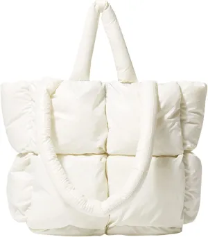 Cross Body Bag For Woman Light Large Quilted Shoulder Bag Carryall Puffer Hobo Bag For Her Friends Travel College F