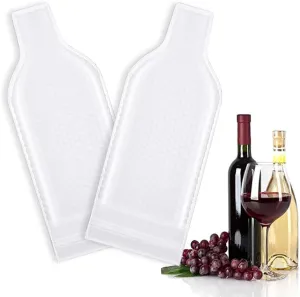 CSBXC 2 PCS Wine Bottle Travel Protector Bags for Airplane, Resealable Wine Sleeves Skins for Travel, Wine Carrier for Suitcase, Wine Shipping Box Packaging for Air Travel Luggage Accessories, Large