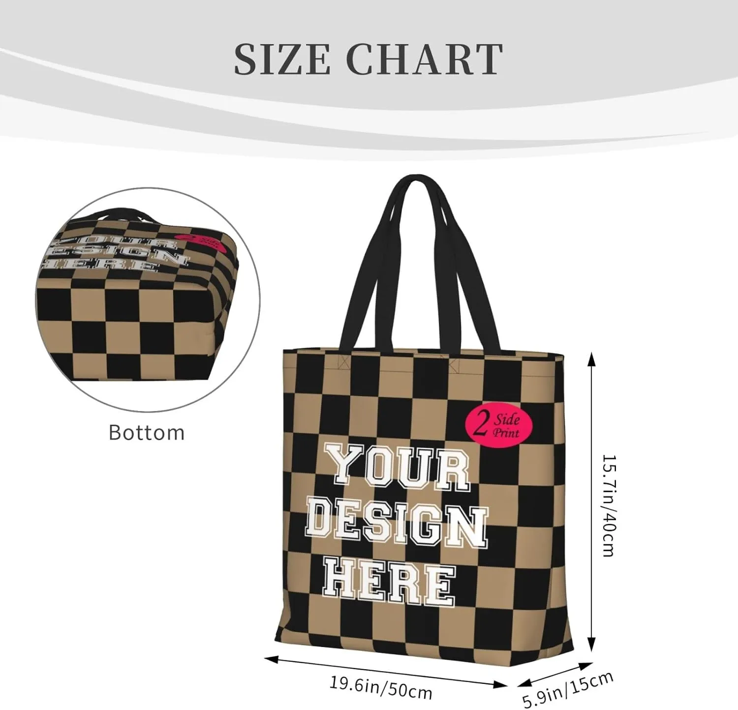 Custom Tote Bags for Women with Image Text logo, Personalized Tote Bag Gifts for Mom Teachers, Customized Handmade Totes