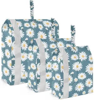 Daisies Lime Green Packing Cubes for Travel 3 Set Packing Cubes Large Luggage Accessories for Organization