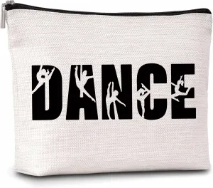Dancer Gifts Makeup Bag For Woman, Dancing Cosmetic Bag For Dancers, Dance Lover Gift Bag, Ballet Ballerina Makeup Zipper Bag, Birthday Gifts For Sister Friend Dance Student Teacher, A20
