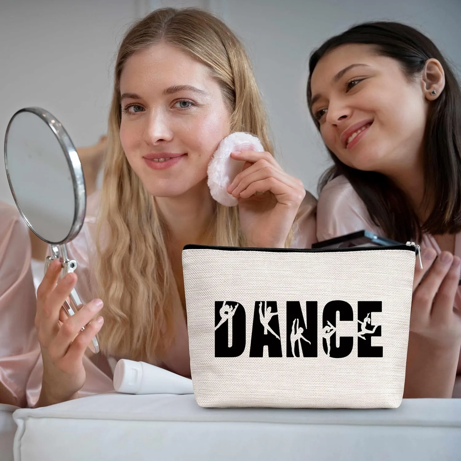Dancer Gifts Makeup Bag For Woman, Dancing Cosmetic Bag For Dancers, Dance Lover Gift Bag, Ballet Ballerina Makeup Zipper Bag, Birthday Gifts For Sister Friend Dance Student Teacher, A20