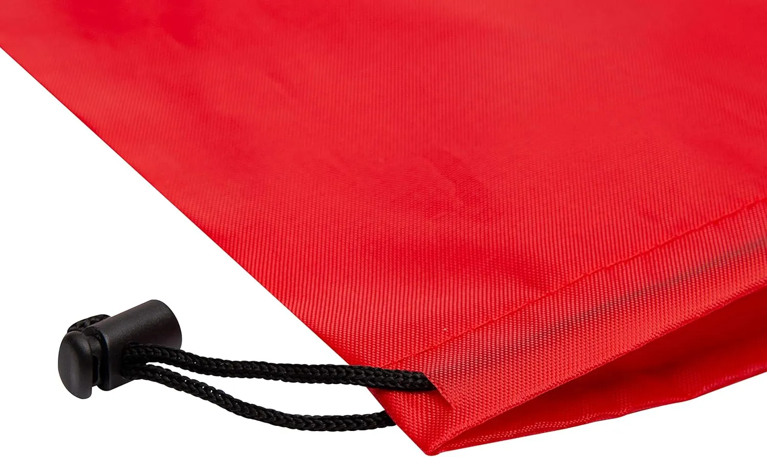 Drawstring Bag - Nylon Cinch and Ditty Stuff Pouch with Toggle (7 x 9-12 pack, Red)