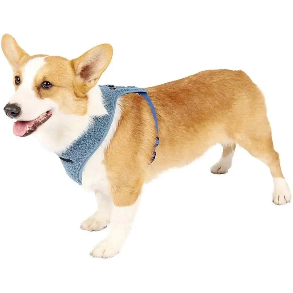 Durable Breathable Soft Adjustable Fleece Dog Harnes Leash Set for Small and Medium Dogs