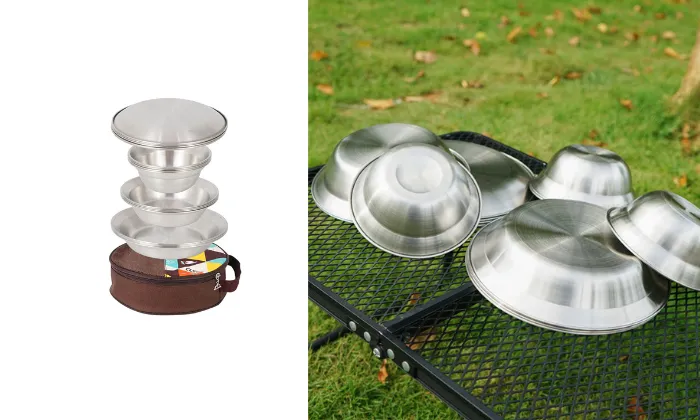 Durable Stainless Steel 16-Piece Outdoor Dining Set