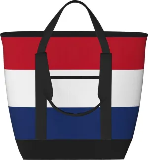 Dutch flag Women's tote bags and reusable women's beach bags are suitable for travel insulation and cooling bags.