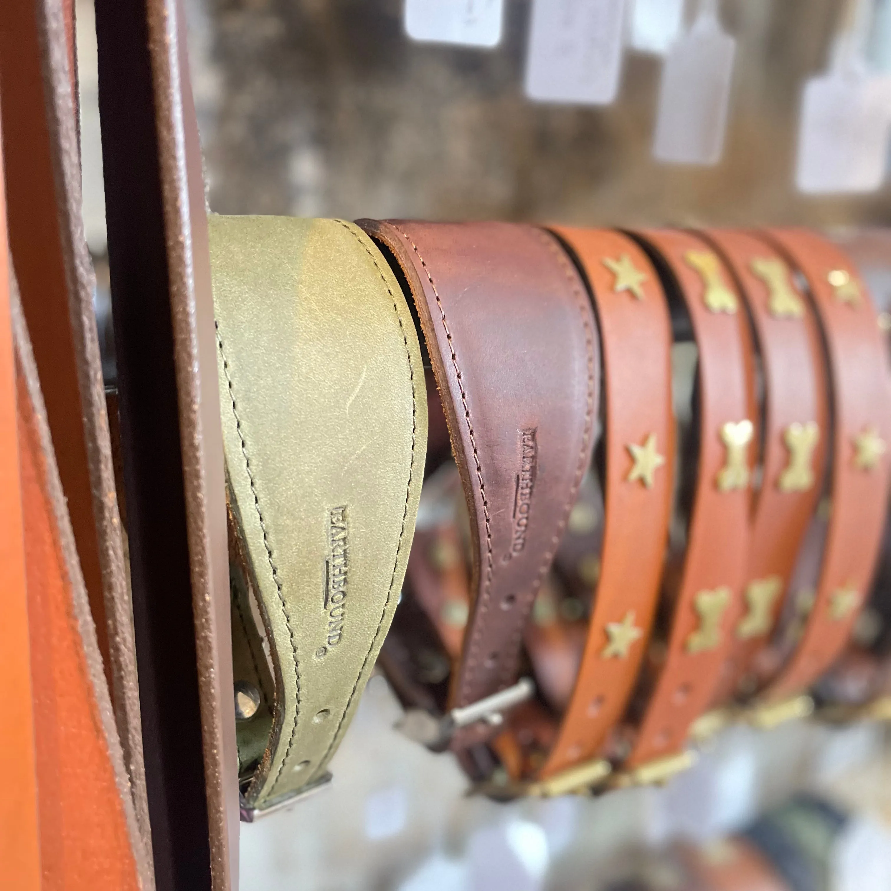 Earthbound Sighthound Leather Dog Collars