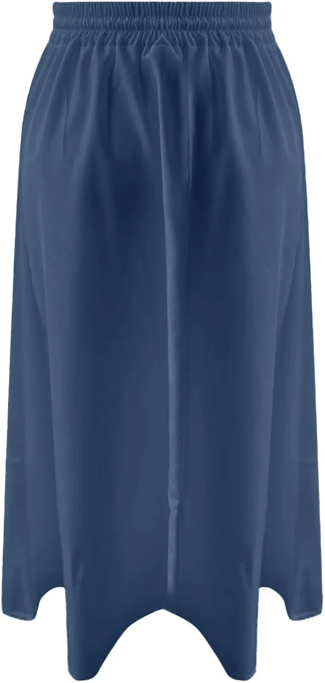 Flowy Skirts for Women Midi Length Tie Knot Boho Casual Beach High Waisted Pleated Swing Long Skirt with Pockets