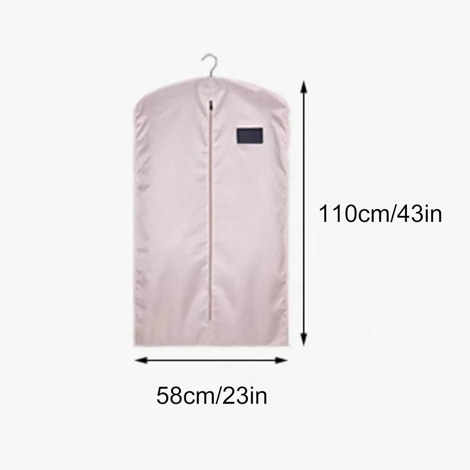 Garment Bags for Hanging Clothes, Simple Houseware Garment Rack Cover for Suits, Dresses, Cotton and Linen Style Oxford Spinning(Yellow,58x110cm/23x43in)