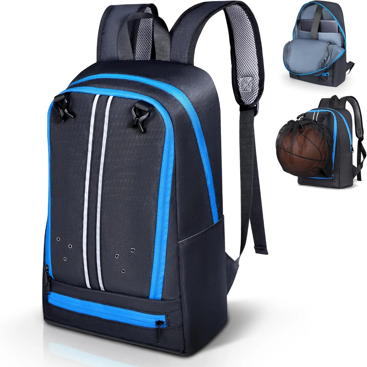 Geestock Sport Gym Backpack for Men & Women with Detachable Mesh Bag & Shoes Compartment, Lightweight Waterproof Multi-Purpose Workout Backpack for Travel, Work, Sport & Daily Use