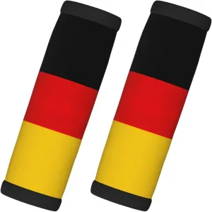 German Flag Print 2 Pack Luggage Handle Wrap for Suitcase, Comfort Soft Handle Covers, Luggage Accessories